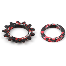 POLSO Fixed Gear Cog 13T Single Speed Bicycle Flywheel Piece & Lockring for Fixie Track Bike Hub