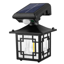 Solar Wall Lanterns Outdoor Waterproof 200LM Motion Sensor Lights Fence Light with 3 Modes Exterior Sconces