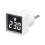 Digital Voltmeter Square AC220V Voltage Tester with LED Display and Indicator Light EU Plug White 1