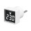 Digital Voltmeter Square AC220V Voltage Tester with LED Display and Indicator Light EU Plug White 8
