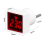 Digital Voltmeter Square AC220V Voltage Tester with LED Display and Indicator Light EU Plug White 6