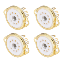 4Pcs 9pin Tube Socket Ceramic Socket,Vacuum Protect for 12AX7,12AT7,12AU7,ECC83,ECC82,E88CC,6922