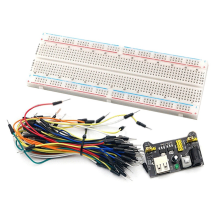 MB102 Breadboard Power Module Kit with 830 Point Solderless & 65 Flexible Jumper Wires for Prototyping