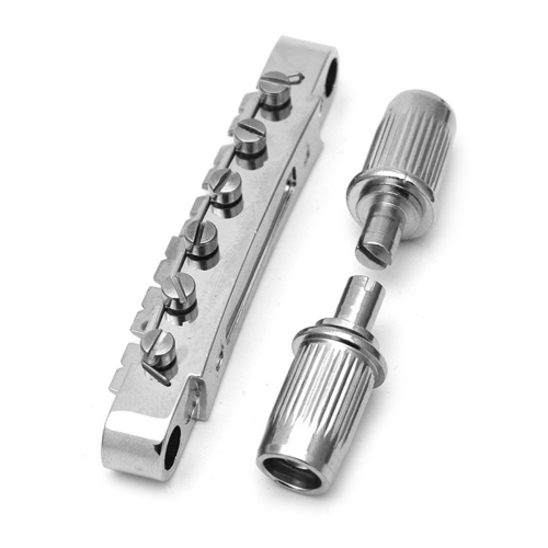 LP Electric Guitar Bridge on Pull Plate Front String Silver 1