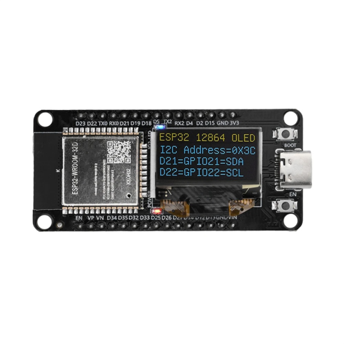 ESP32 ESP-WROOM-32D WIFI Bluetooth Development Board CH340 with 0.96 OLED Screen Yellow Blue Display Type-C 1