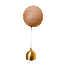 Vintage Wooden Doorbell, Retro Wind Chime, Outdoor Garden Wall Decor, Home Entrance Bell Decoration,A