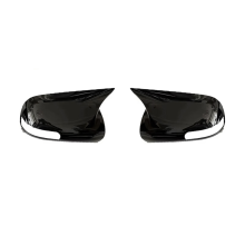 Rear View Mirror Cover Side Wing Door Caps for E140 E150 2006-2013 Bright Black
