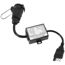 US to Europe Trailer Light Converter 4 Way Flat Socket (American Vehicle) 7 Round (European Trailer)