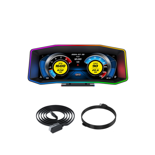 P4 OBD+GPS HUD 6.2 Inch LCD Screen Head Up Display Multi-Function Smart Speed Turbine Accelerometer Slope Hud Meter