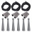 Bolo Tie Accessory Kit Round Slide Textured Tip Black Wire Alloy Replacement End Cap for Making A 7