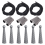 Bolo Tie Accessory Kit Round Slide Textured Tip Black Wire Alloy Replacement End Cap for Making A 1