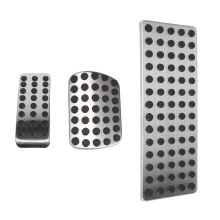 1 Set Silver Car Brake Pedal Pad Stainless Steel Accessories, for CLA GLA ML R W176 W245 W246 W251 W164 W166 X164 X166 C177 X156 AT