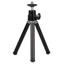 Mini Portable Tripod Adjustable Aluminum Alloy for Camera Projector Black