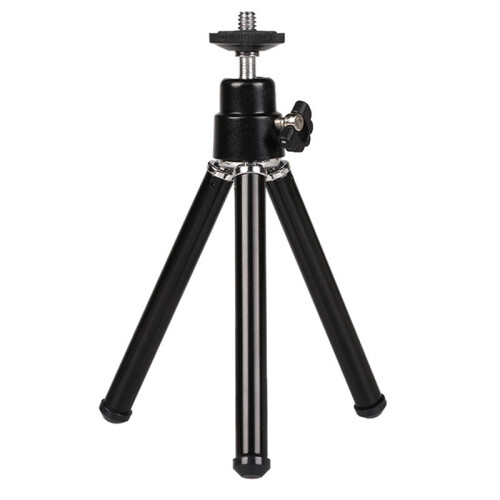 Mini Portable Tripod Adjustable Aluminum Alloy for Camera Projector Black