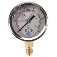 Low Pressure Gauge 0-1Bar 0- 15PSI 1/4 inch 68mm Dial Hydraulic Water Manometer Measuring Tool