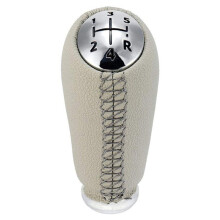 Gear Shift Knob 5Speed Leather MT Shifter Pen Head Ball Beige for II MK2 Scenic 2 3 III MK3