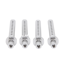 4Pcs Metal RC Car Shell Column Body Posts Mount for 1/10 Crawler Axial SCX10 II D90 ,Silver