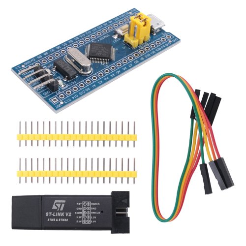 V2 Programming Unit Emulator Downloader + 40Pin STM32F103C6T6 ARM STM32 SWD Minimum System Board Micro-USB 2