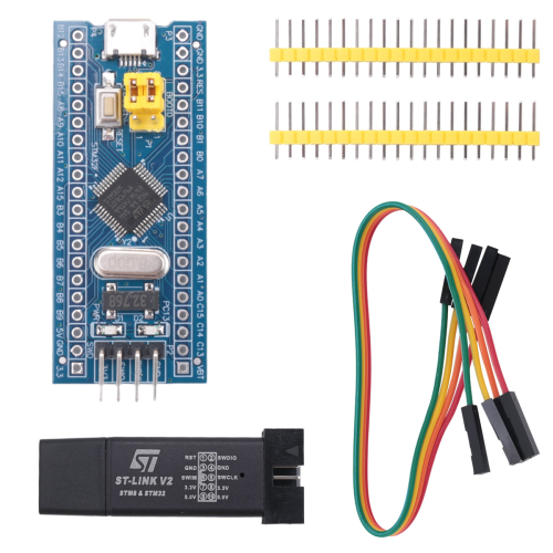 V2 Programming Unit Emulator Downloader + 40Pin STM32F103C6T6 ARM STM32 SWD Minimum System Board Micro-USB