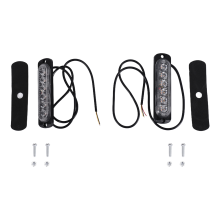 LED Emergency Strobe Lights, Amber 6 Warning Flashing Light for Car Truck Off Road ATV SUV 2 Pack