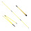 Golf Alignment Sticks Training Aid 2 Pack,3-Section 48 inch Swing Trainers Foldable Practice Rods 3