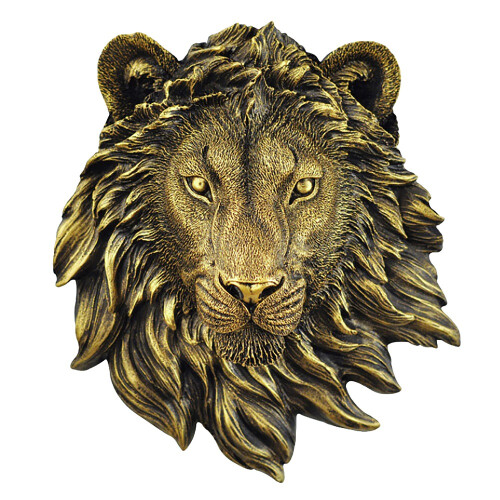 1Pcs Animal Head Wall Decor Lion Statue Home Simulation