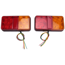 2Pcs Car LED Trailer Tail Light 12V-80V Truck Side 10LED Turn Signal for Boat Pickup RV UTV