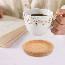 5 Pcs Cork Coaster for Beverage Coasters, Heat-Resistant Water Reusable Natural Round Coasters Restaurants and Bars