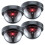 Dummy Security Camera,Fake Camera with Red LED Light,Realistic Wireless Surveillance System for Home Outdoor 4 Pack 2