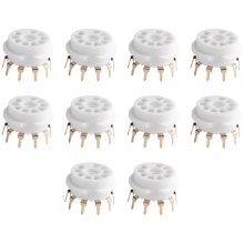 10PCS PCB 9Pin Ceramic B9A Vacuum Tube Socket Audio HIFI DIY Amps for 12AX7 12AU7 12AT7 ECC81 ECC82 ECC83 Golden-Plated