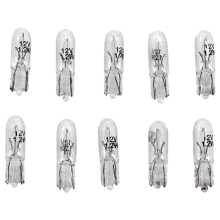10Pcs T5 17 86 206 286 Halogen Bulb Car Instrument Panel Lamp Auto Wedge Dashboard 1.2W 12V Light Source Warm White