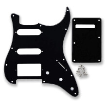 Pickguard Scratch Plate Guitar Back Set for Electric Part (3Ply Black)