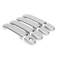 for Tiida Livina Latio 2004-2011 Chrome Outside Exterior Door Handle Protector Cover Trim W/O Smarykey