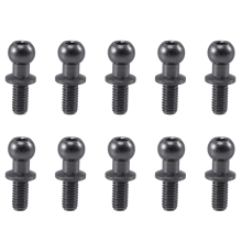 10Pcs M3 Metal Hex Ball Head Screws for TT01 TT02 D5 1/10 RC Drift Car Spare Parts Universal,Silver