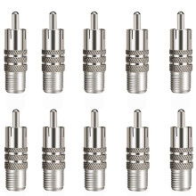 10 PCS/Set F Type Female to Male Coaxial Cable Adapter, Straight Coupler Adapter Connector for Video Audio