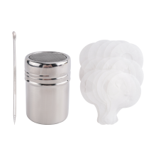 Cocoa Shaker,Coffee Powder Shaker 16 Pcs Coffee Cappuccino Stencils & Pen for Sugar Latte,Etc