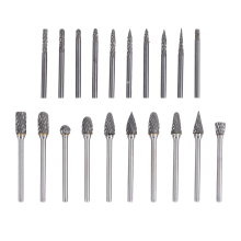 Double Cut Carbide Rotary Burr Set 20Pcs Die Grinder Bits 1/8 inch Shank Tungsten Cutting Burrs for Wood Working