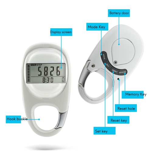 Multi-Function 3D Induction Pedometer Step Counting Accurate Portable Mini Fitness Walking Steps 2