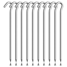 10PCS Tent Stakes Pegs with Hooks, Camping for Outdoor Travel,Ground