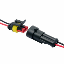 5 Pair 2 Pin Way Waterproof Electrical Wire Connector Plug Set Car Connectors with Cable for , Scooter Marine