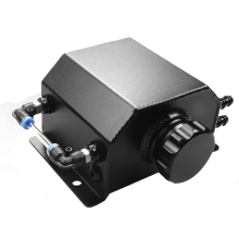 1L Universal Square Overflow Jug Oil Tank Storage Auto Supplies,Black