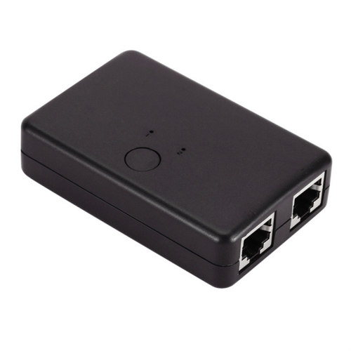 2 Port Network Switch RJ45 Splitter Cable Extender 100Mbps Selector Power Free Way Adapter Connector 1