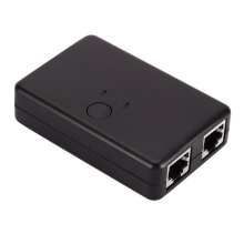 2 Port Network Switch RJ45 Splitter Cable Extender 100Mbps Selector Power Free Way Adapter Connector