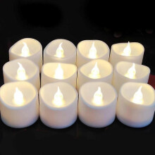 Flameless Led Tealight Candles, Battery Votive Candles for Home Decoration,12 Pack,Warm White