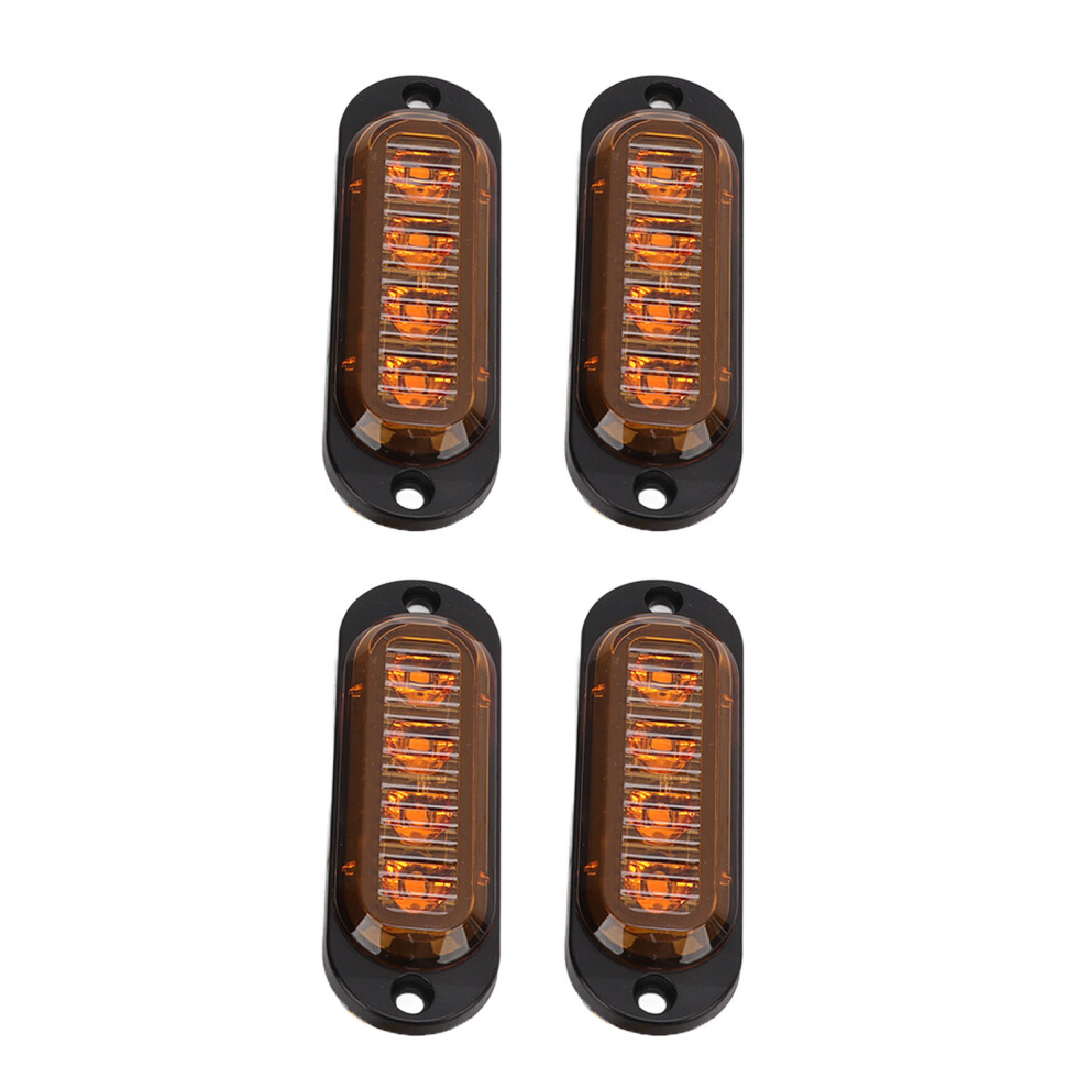 4Pcs Truck Led Side Lights 3000K Waterproof 12Â24V Yellow 4601342691138
