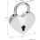 Mini Decorative Padlock with Heart Key, 3.9 x 3 x 0.7 cm, Silver 2