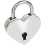 Mini Decorative Padlock with Heart Key, 3.9 x 3 x 0.7 cm, Silver 4