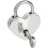 Mini Decorative Padlock with Heart Key, 3.9 x 3 x 0.7 cm, Silver 3