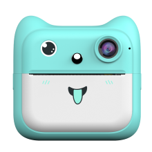 Kids Camera D1 Instant Print 2400W HD Dual Lens 2.4 Inch Screen 1080P Video with Stickers 32GB TF Card(Blue)