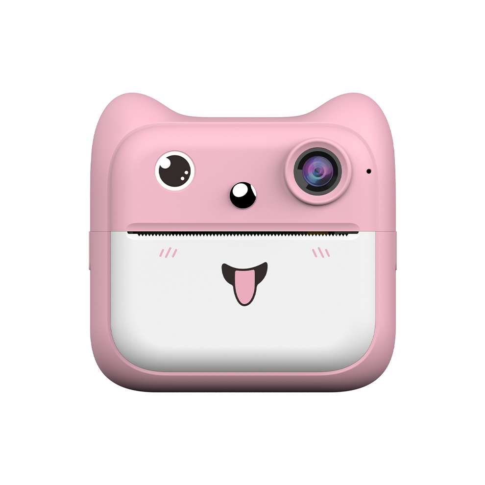 Photos - Other Toys Kids Camera D1 Instant Print 2400W HD Dual Lens 2.4 Inch Screen 1080P Video with Stickers 32GB TF Card(Pink)
